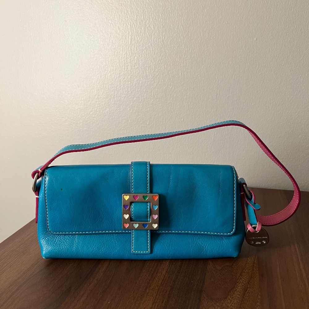 Dooney & Bourke Leather Heart Buckle Bag